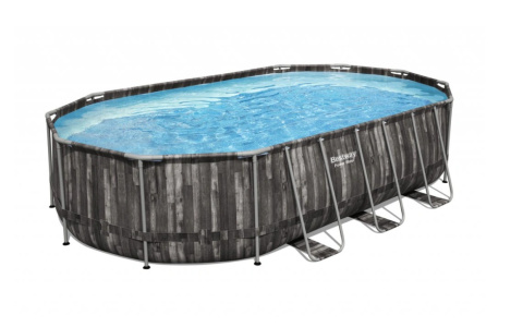 Basen stelażowy owalny Bestway 6,1x 3,66 x1,22 m