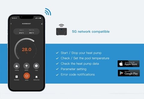 Inwerterowa pompa ciepła do basenu UX14 WIFI 11kW INVERBOOST UX Inwerterowa pompa ciepła do basenu UX14 WIFI 11kW INVERBOOST UX